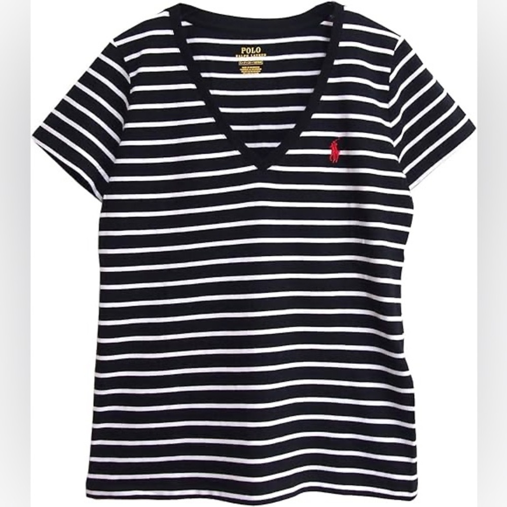 Polo Ralph Lauren Women's Pony Logo V-Neck T-Shirt, size XL